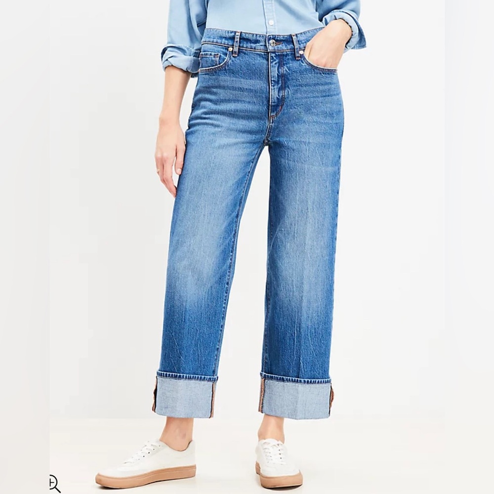 LOFT The Wide Leg Crop High Rise